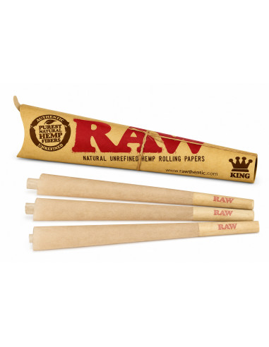 RAW Cone King Size cono preliado papel natural sin blanquear