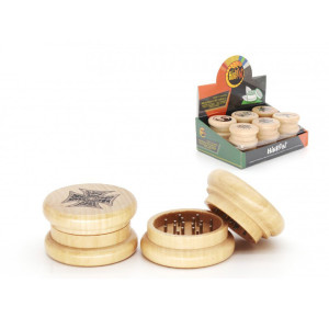 Grinder Madera Hibron 2 Partes | Accesorio de molienda para fumador