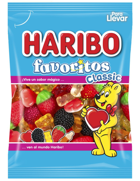 Bolsa Haribo Favoritos Classic con surtido de gominolas.
