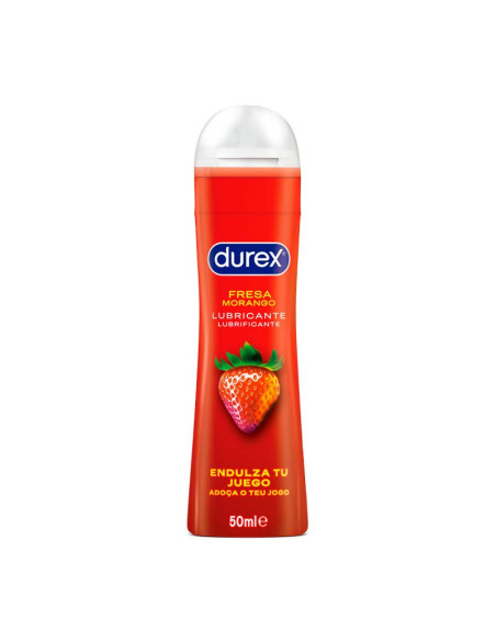 Durex Play Gel Fresa 50 ml – Lubricante sabor fresa para sexshop