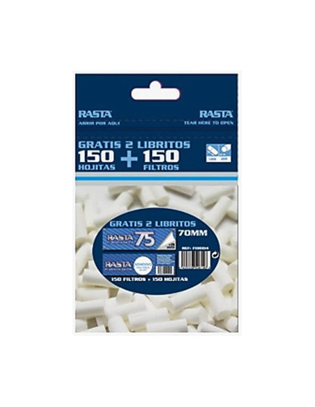 Filtros RASTA con 2 libritos Blue de regalo para estanco y vending